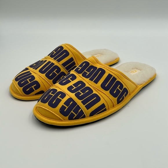 2097- UGG Men’s Slippers Lamb Fur Size 10 NWT - Picture 2 of 7